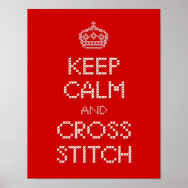 保CalmとCross Stitch ポスター