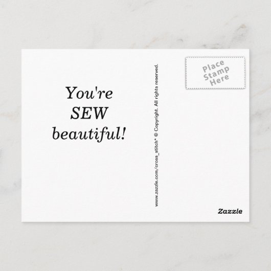 保CalmとCross Stitch ポストカード (裏面)