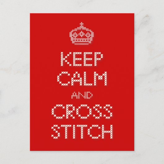 保CalmとCross Stitch ポストカード (正面)