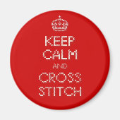保CalmとCross Stitch マグネット (正面)