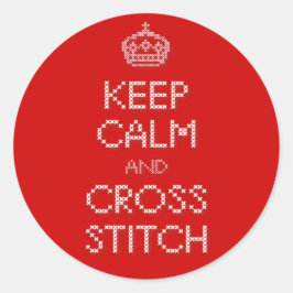 保CalmとCross Stitch ラウンドシール