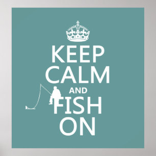 保CalmとFish On (すべての色) ポスター