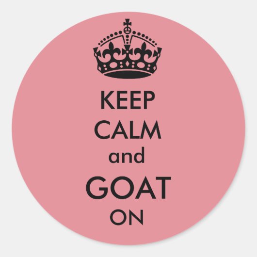 保CalmとGoat on Button ラウンドシール (正面)