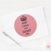 保CalmとGoat on Button ラウンドシール (封筒)