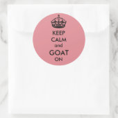 保CalmとGoat on Button ラウンドシール (バッグ)