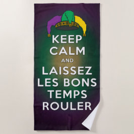 保CALMとLAISSEZ LES BONGTEMPS ROULER ビーチタオル