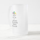 保CALMとLAISSEZ LES BONGTEMPS ROULER フロストグラスビールジョッキ (正面左)