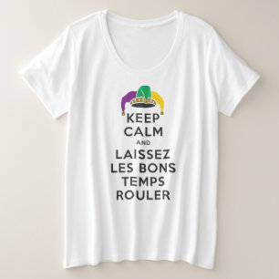 保CALMとLAISSEZ LES BONGTEMPS ROULER プラスサイズTシャツ