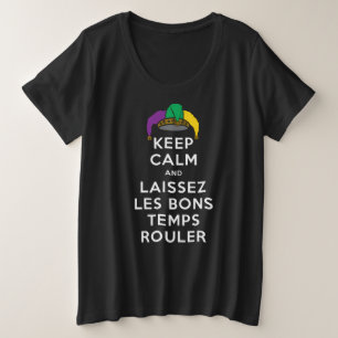 保CALMとLAISSEZ LES BONGTEMPS ROULER プラスサイズTシャツ