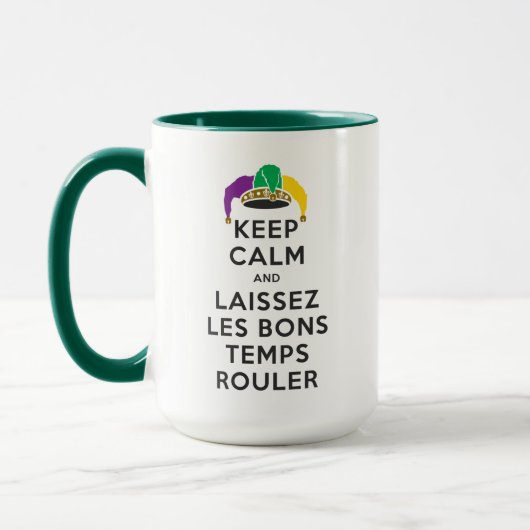 保CALMとLAISSEZ LES BONGTEMPS ROULER マグカップ (左)