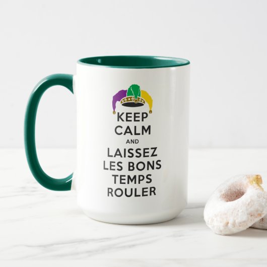 保CALMとLAISSEZ LES BONGTEMPS ROULER マグカップ (ドーナツ付き)