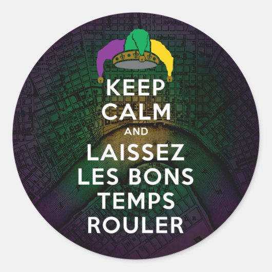 保CALMとLAISSEZ LES BONGTEMPS ROULER ラウンドシール (正面)