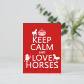 保CalmとLove Horses – すべての色 ポストカード (スタンド正面)