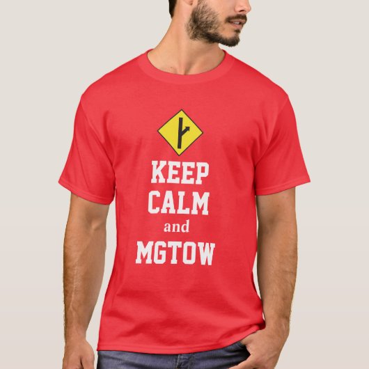 保CalmとMGTOW Tシャツ (正面)