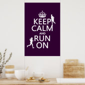 保CalmとOn走 （カスタマイズ可能なカラー） ポスター (キッチン)
