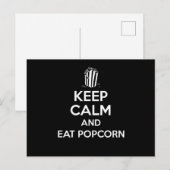 保CalmとPopcorn食べのプリント映画コーン箱G ポストカード (正面/裏面)