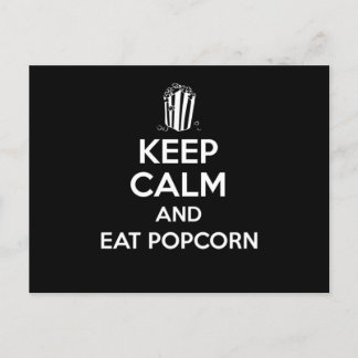保CalmとPopcorn食べのプリント映画コーン箱G ポストカード