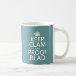 保CalmとProofread (clam) (任意の色) コーヒーマグカップ