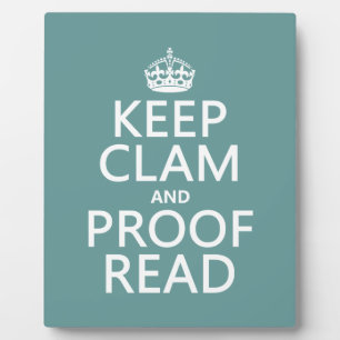 保CalmとProofread (clam) (任意の色) フォトプラーク