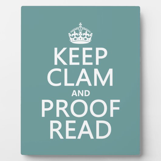 保CalmとProofread (clam) (任意の色) フォトプラーク (正面)