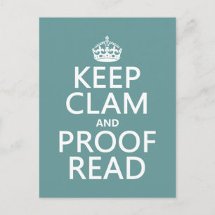 保CalmとProofread (clam) （任意の色） ポストカード