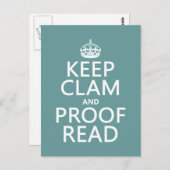 保CalmとProofread (clam) (任意の色) ポストカード (正面/裏面)
