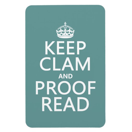 保CalmとProofread (clam) (任意の色) マグネット (縦)
