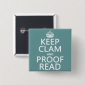 保CalmとProofread (clam) （任意の色） 缶バッジ (正面&裏面)