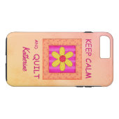 保CalmとQuiltが名前をパーソナライズされたブロック Case-Mate iPhoneケース (裏面(横))