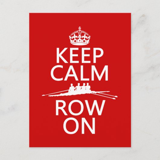 保CalmとRow On （任意の色を選択） ポストカード (正面)