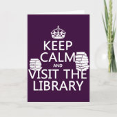 保CalmとVisit the Library – 任意の色 カード (正面)