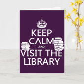 保CalmとVisit the Library – 任意の色 カード (黄色い花)