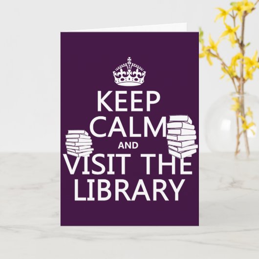 保CalmとVisit the Library – 任意の色 カード (黄色い花)