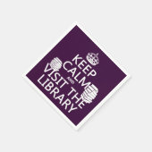 保CalmとVisit the Library – 任意の色 スタンダードカクテルナプキン (角)