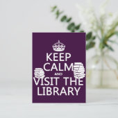 保CalmとVisit the Library – 任意の色 ポストカード (スタンド正面)