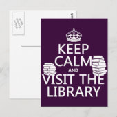 保CalmとVisit the Library – 任意の色 ポストカード (正面/裏面)