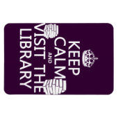 保CalmとVisit the Library – 任意の色 マグネット (横)
