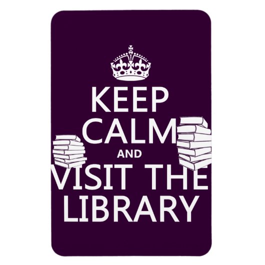保CalmとVisit the Library – 任意の色 マグネット (縦)