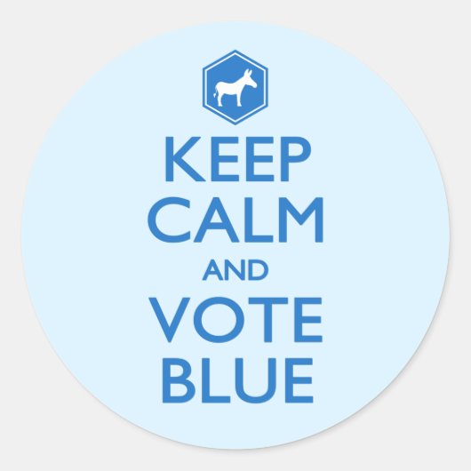 保CalmとVote Blue ラウンドシール (正面)