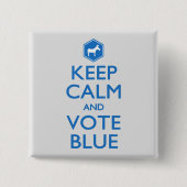 保CalmとVote Blue 缶バッジ (正面)
