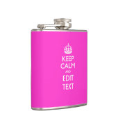 保CalmとYour Text ガーリー Pink フラスク (右)