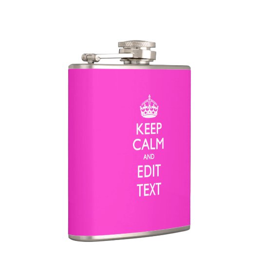 保CalmとYour Text ガーリー Pink フラスク (右)