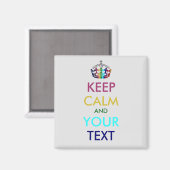 保CALMとYOUR TEXT -パーソナライズされた文字 マグネット (正面/裏面)