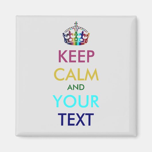 保CALMとYOUR TEXT -パーソナライズされた文字 マグネット (正面)