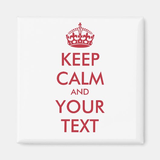 保CALMとYOUR TEXT -パーソナライズされた文字 マグネット (正面)