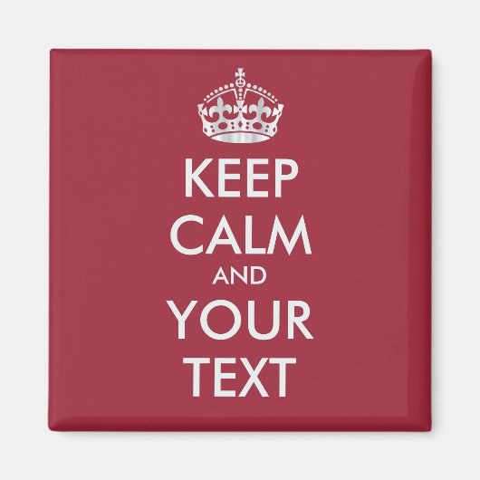 保CALMとYOUR TEXT -パーソナライズされた文字 マグネット (正面)