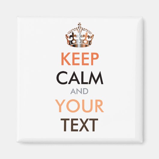保CALMとYOUR TEXT -パーソナライズされた文字 マグネット (正面)