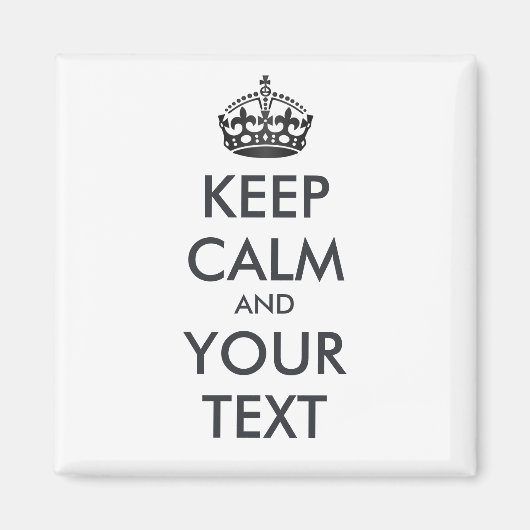 保CALMとYOUR TEXT -パーソナライズされた文字 マグネット (正面)