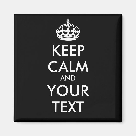 保CALMとYOUR TEXT -パーソナライズされた文字 マグネット (正面)