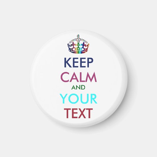 保CALMとYOUR TEXT -パーソナライズされた文字 マグネット (正面)